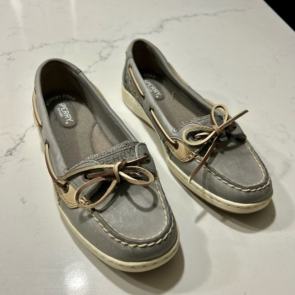 Sperry Gray and Tan Slip On Loafers - Women’s Size 7 (never worn)